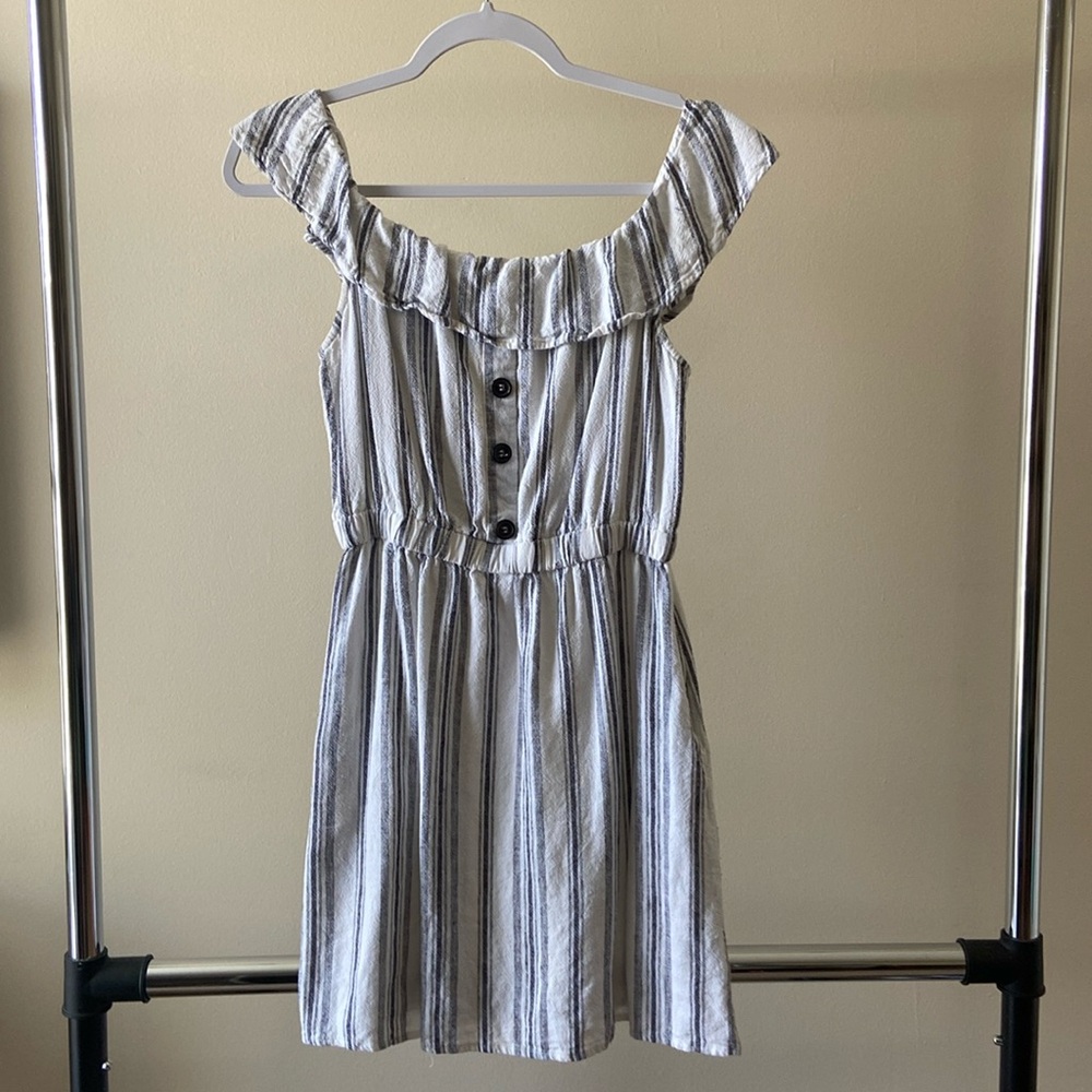 Small white striped sundress